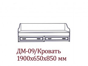 ДМ-09 Кровать (Без матраца 0,8*1,86 ) в Верхней Пышме - verhnyaya-pyshma.магазин96.com | фото