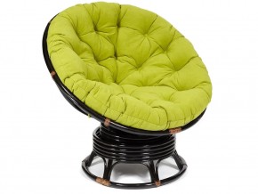 Кресло-качалка Papasan w 23/01 B с подушкой Antique brown, флок Олива в Верхней Пышме - verhnyaya-pyshma.магазин96.com | фото