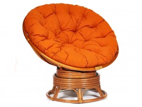 Кресло-качалка Papasan w 23/01 B с подушкой Cognac, ткань Оранжевый в Верхней Пышме - verhnyaya-pyshma.магазин96.com | фото