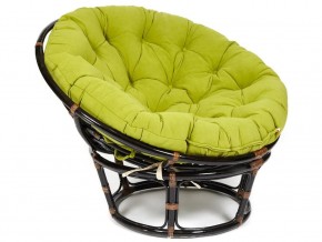 Кресло Papasan 23/01 W с подушкой Antique brown, флок Олива в Верхней Пышме - verhnyaya-pyshma.магазин96.com | фото