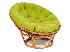 Кресло Papasan 23/01 W с подушкой Cognac, флок Олива в Верхней Пышме - verhnyaya-pyshma.магазин96.com | фото