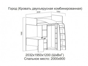 Кровать двухъярусная комбинированная в Верхней Пышме - verhnyaya-pyshma.магазин96.com | фото