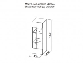 Шкаф навесной (со стеклом) в Верхней Пышме - verhnyaya-pyshma.магазин96.com | фото