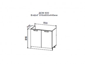 Шкаф нижний ДСМ800 под мойку в Верхней Пышме - verhnyaya-pyshma.магазин96.com | фото
